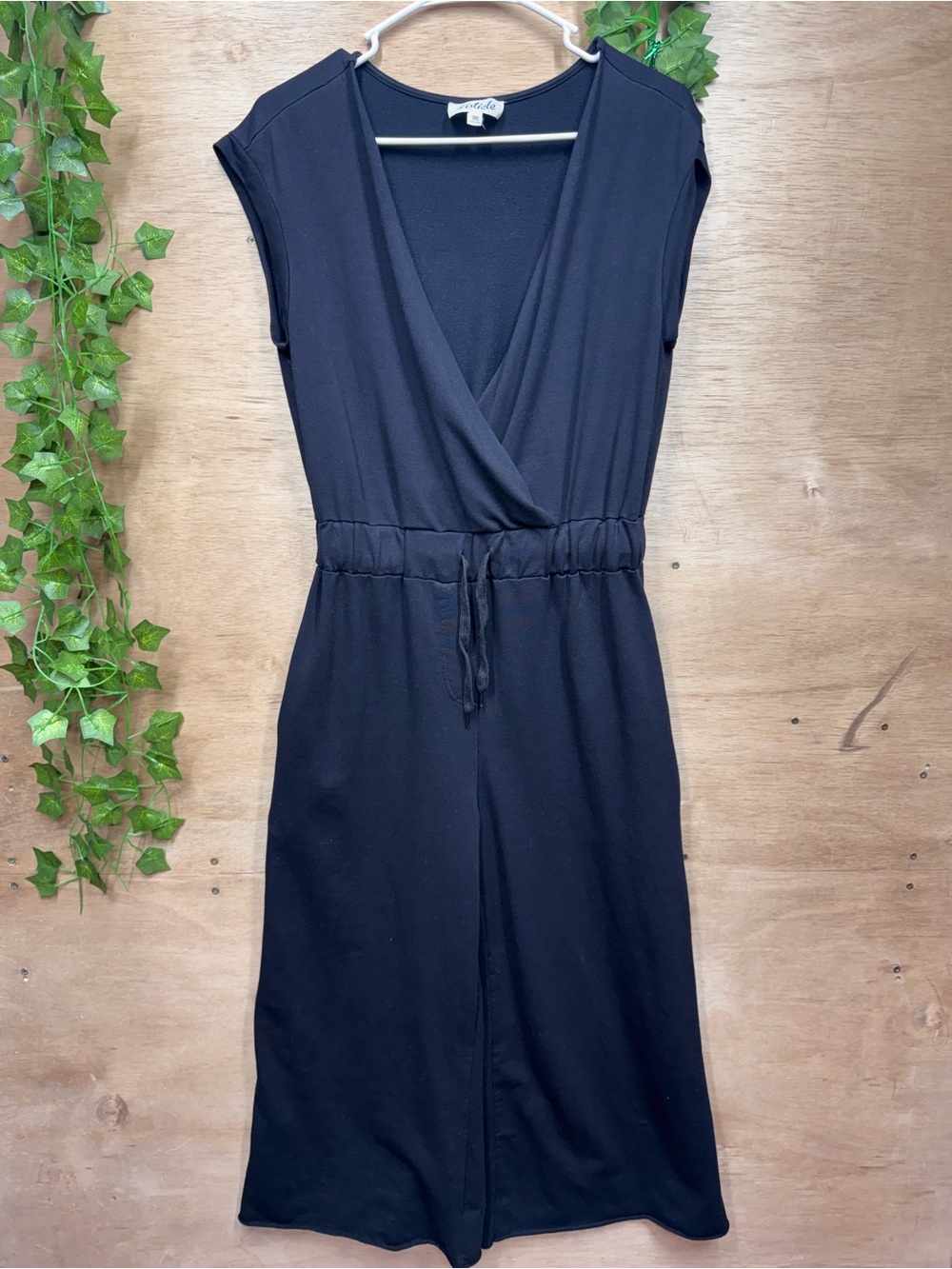 Listicle Black Cropped Jumpsuit
